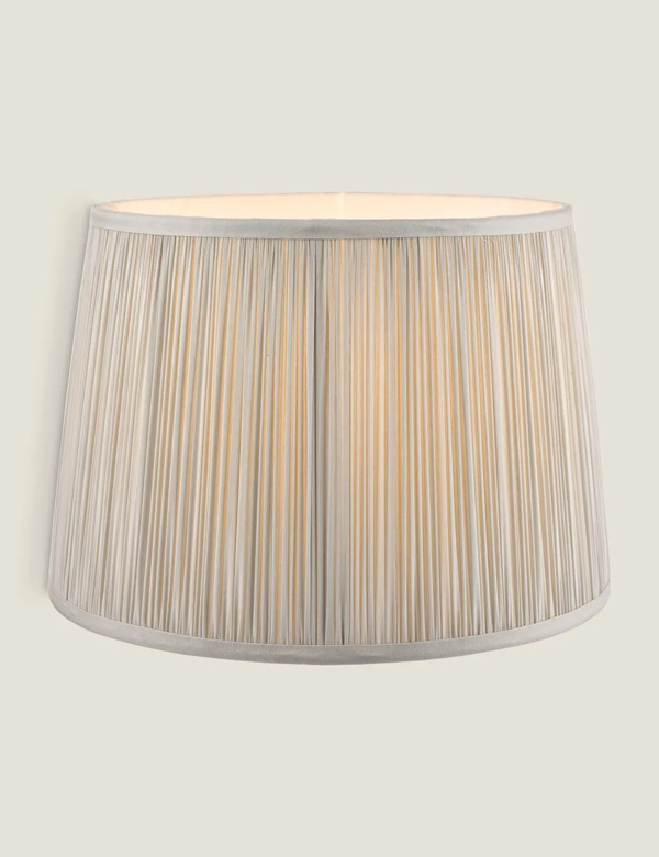  Laura Ashley Hemsley Pleated Lamp Shade Silver 