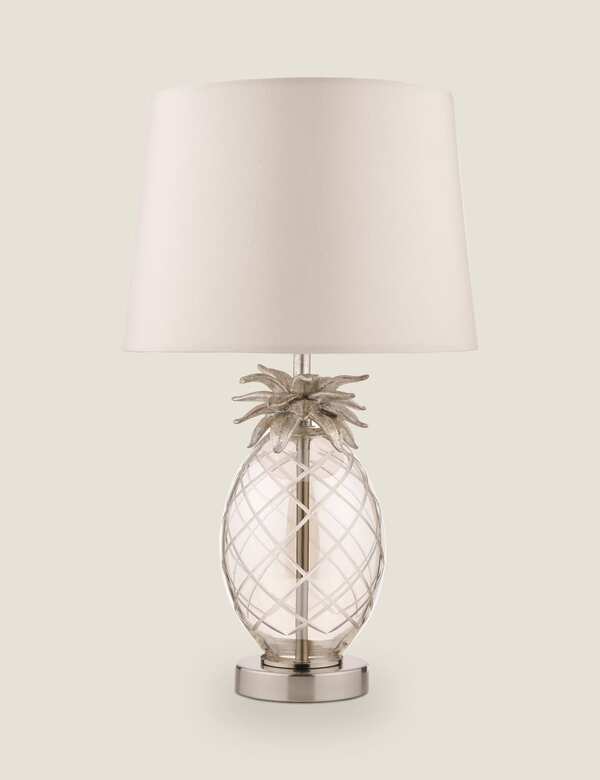  Laura Ashley Pineapple Glass Table Lamp Champagne 
