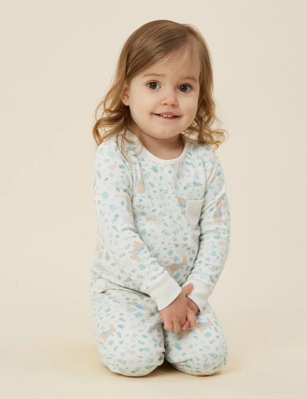  Mori Cotton Blend Peter Rabbit™ Pyjamas (6 Mths-6 Yrs) Cream Mix 