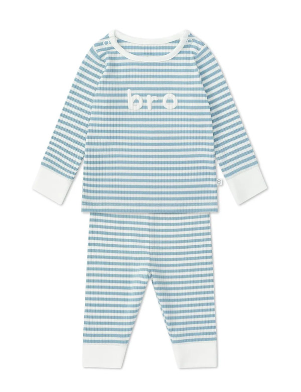  Mori Striped Bro Pyjamas (3-8 Yrs) Blue Mix 