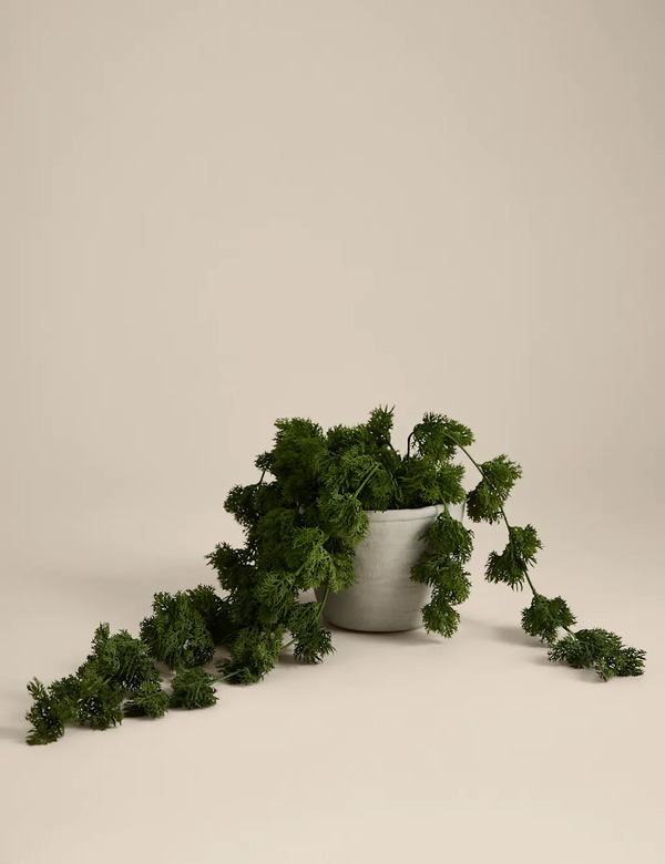  Moss & Sweetpea Artificial Trailing Moss In Concrete Pot Green 