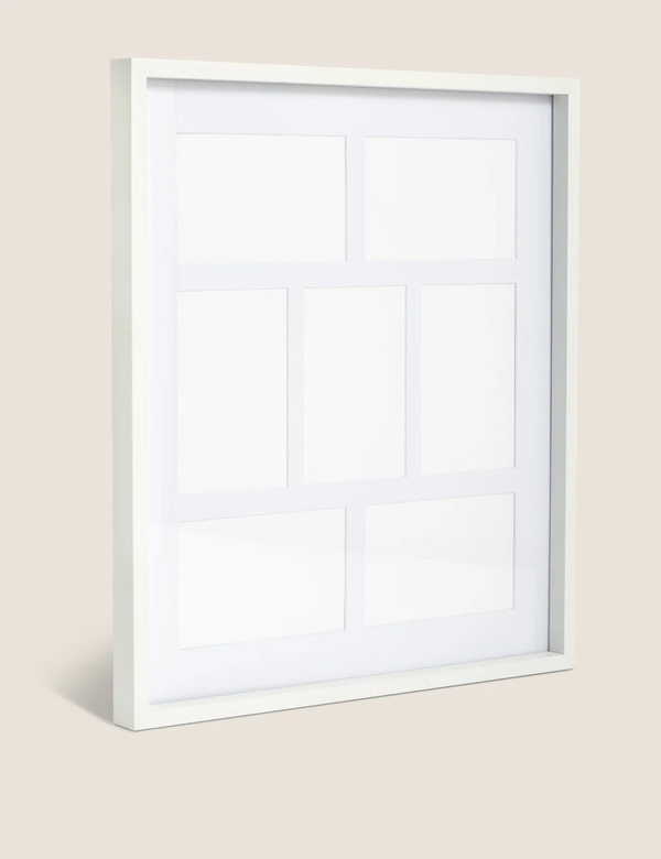  M&s 7 Aperture Photo Frame 4x6 Inch White 