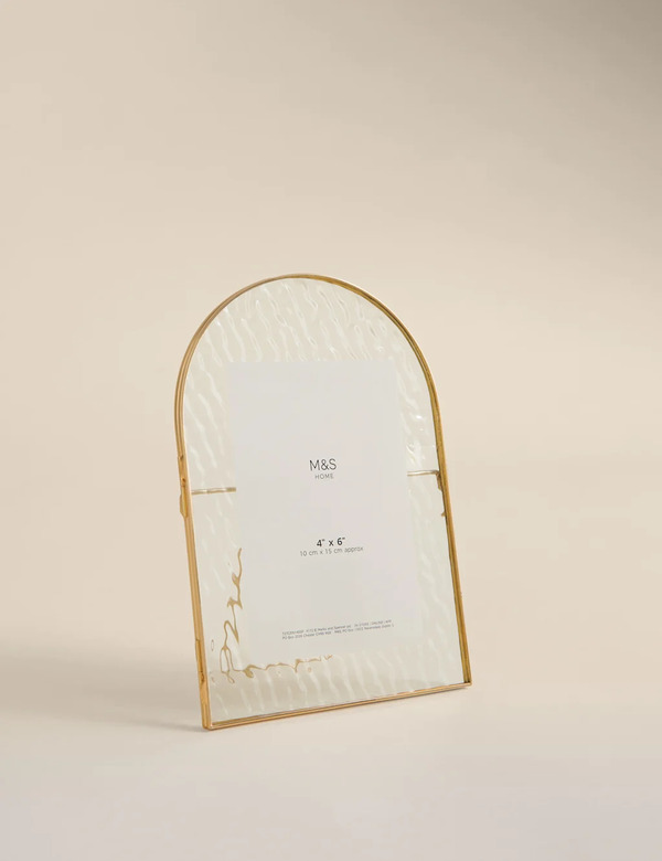  M&s Arch Mottled Photo Frame 4x6 Inch Gold 