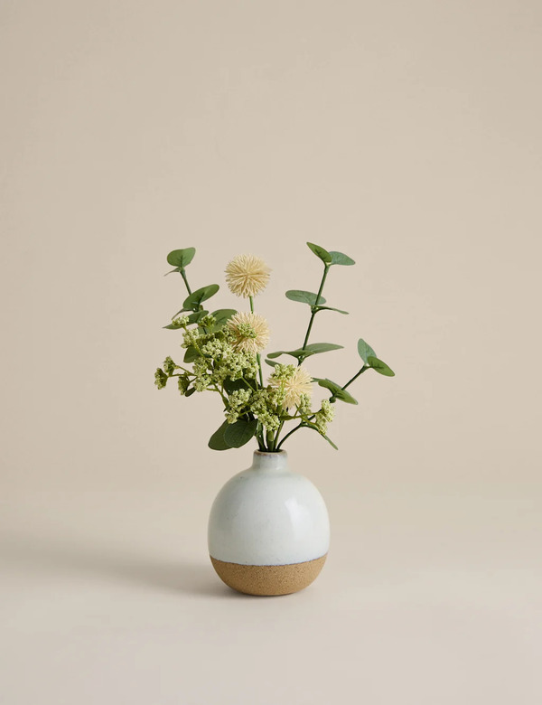  M&s Artificial Dried Arrangement In Ceramic Pot Green 