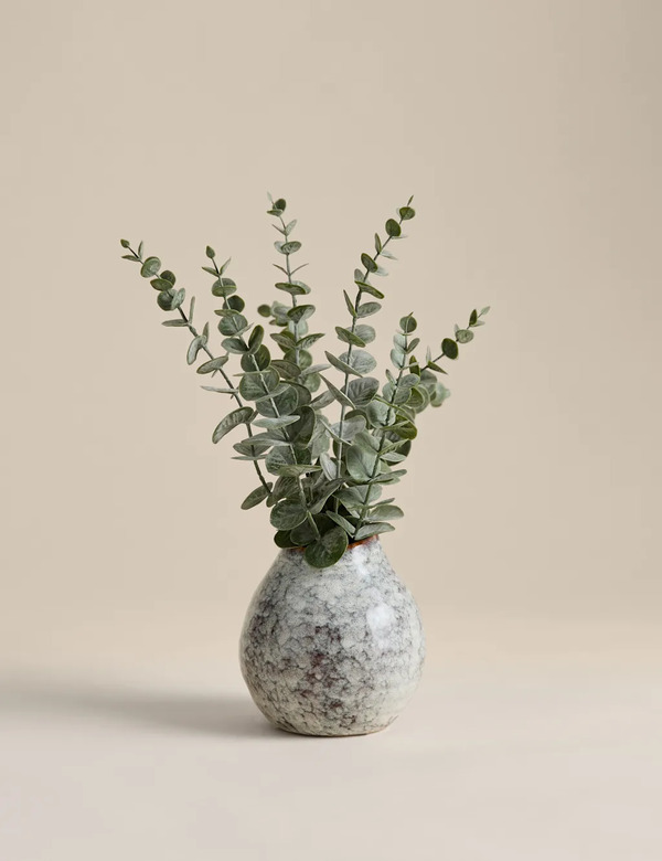  M&s Artificial Eucalyptus Arrangement In Ceramic Pot Green 