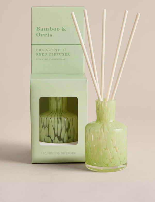  M&s Bamboo & Orris Pre-scented Reed Diffuser Blue Mix 