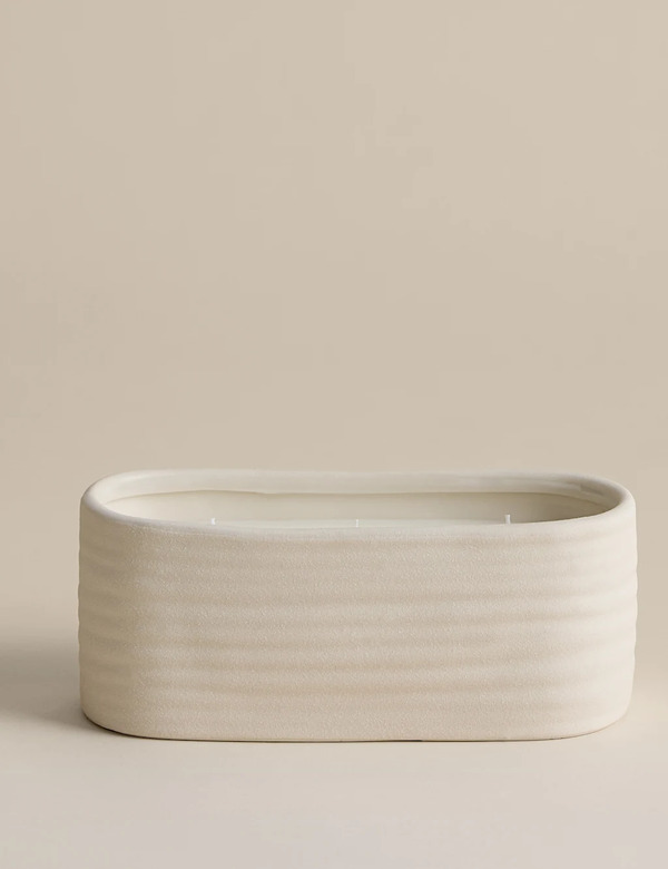  M&s Bed 3 Wick Candle Neutral 