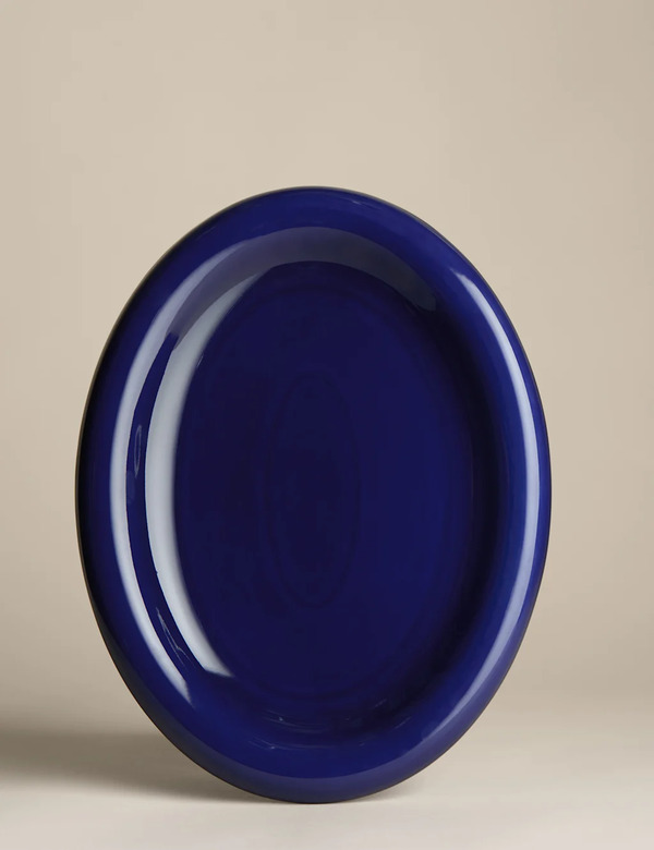  M&s Bubble Collection Large Platter Blue 