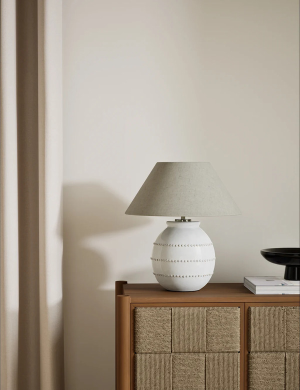  M&s Ceramic Bobble Table Lamp Cream 