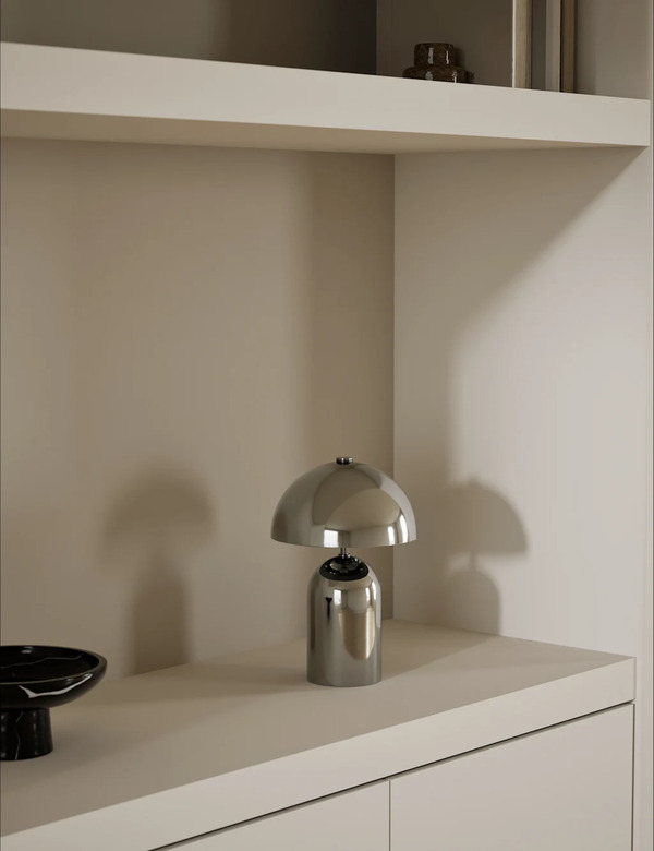  M&s Colby Rechargeable Metal Table Lamp Chrome 