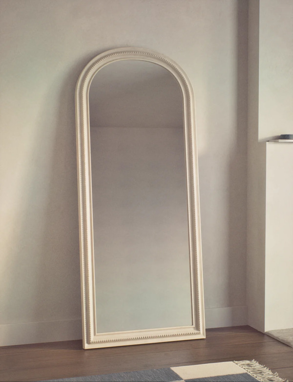  M&s Daphne Arch Free Standing Mirror White 