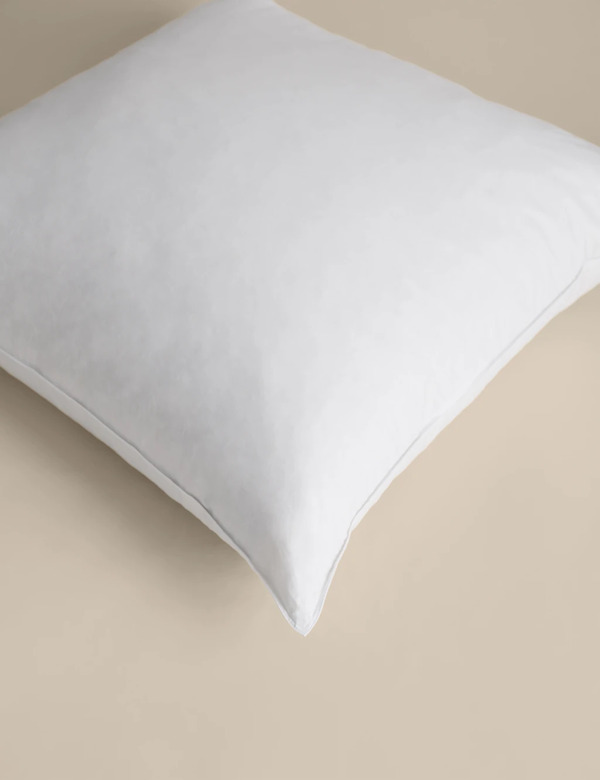  M&s Duck Feather & Down Square Pillow White 