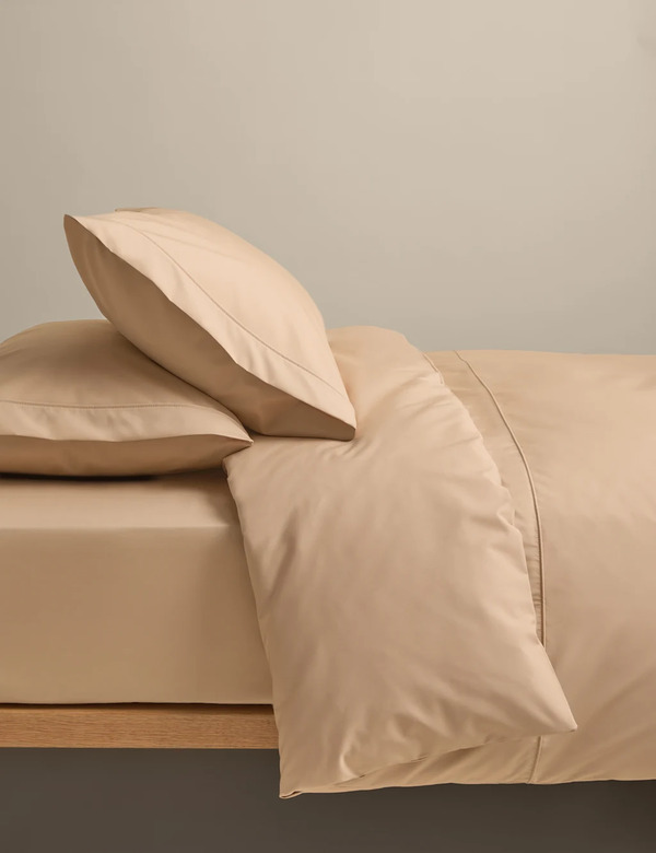  M&s Egyptian Cotton 230 Thread Count Bedding Set Biscuit 