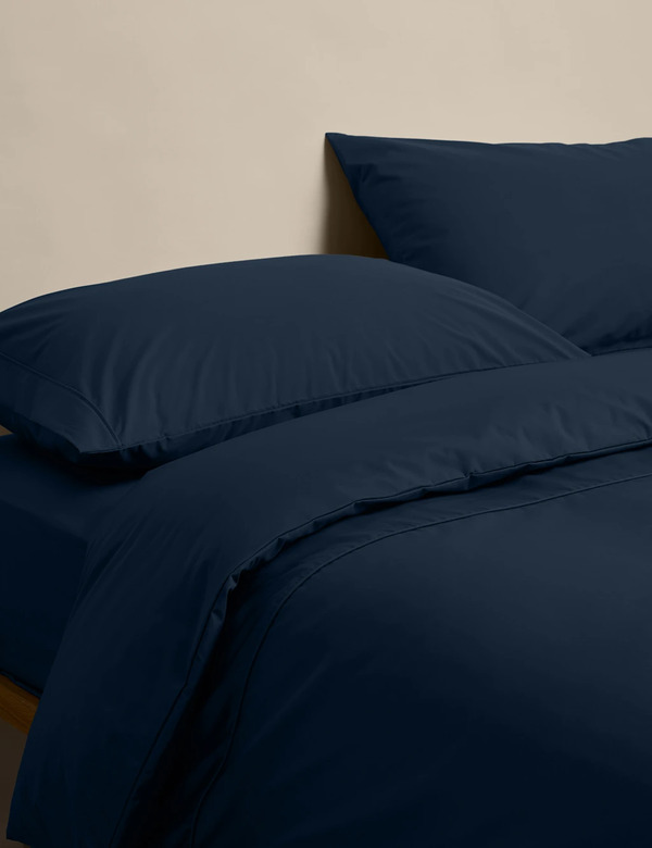  M&s Egyptian Cotton 230 Thread Count Bedding Set Navy 