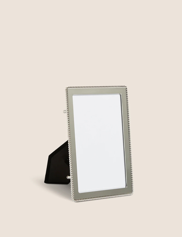  M&s Emelie Beaded Photo Frame 4x6 Inch Silver 