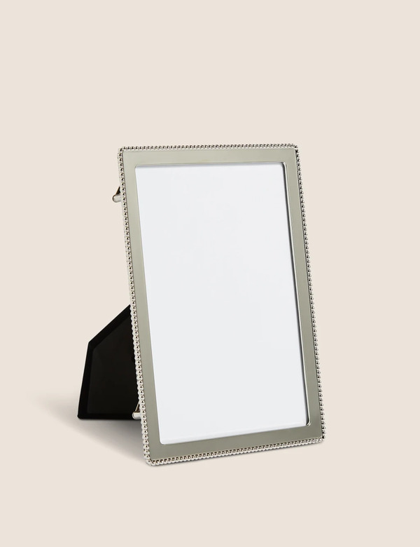  M&s Emelie Beaded Photo Frame 5x7 Inch Silver 
