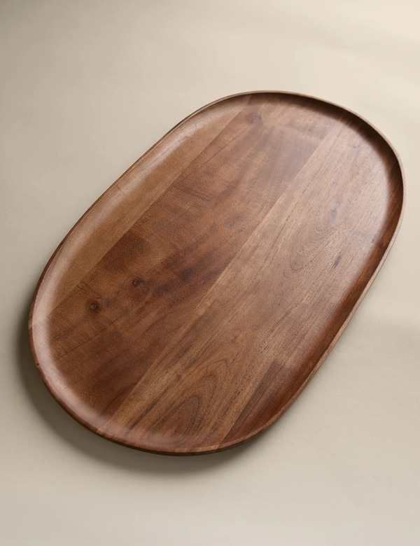 M&s Extra Large Wooden Oblong Platter Natural 