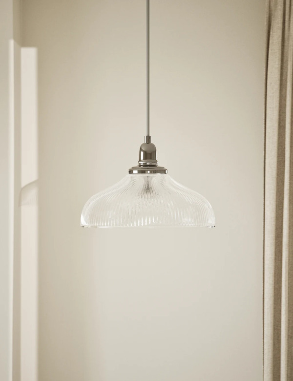  M&s Florence Single Pendant Light Silver 