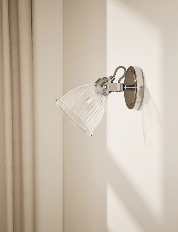  M&s Florence Wall Light Silver 