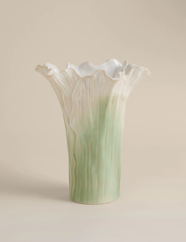  M&s Handkerchief Petal Ceramic Vase Multi 