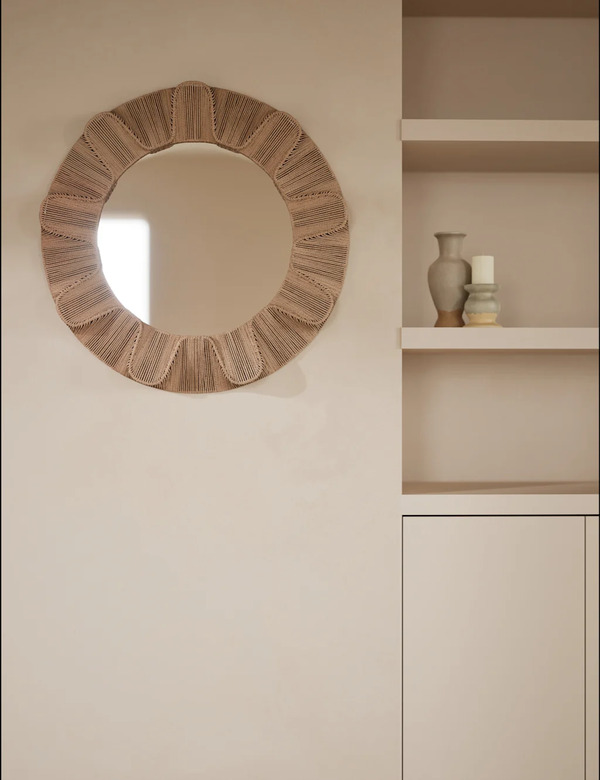  M&s Jute String Round Mirror Natural 