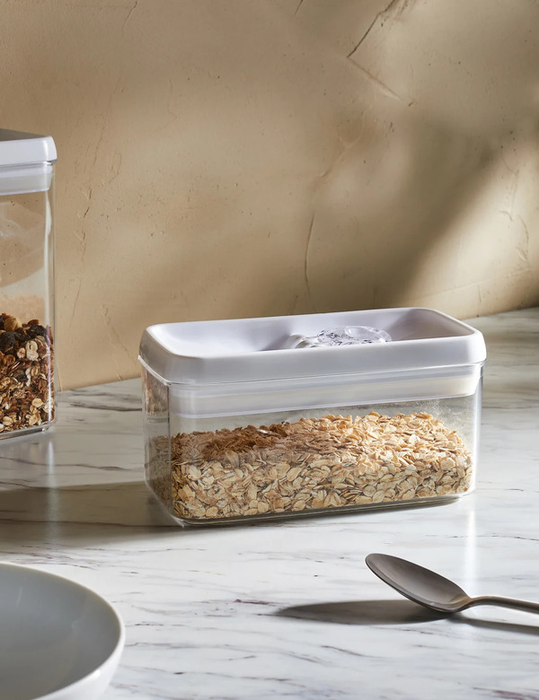  M&s 1l Rectangular Flip-tight Food Storage White Mix 