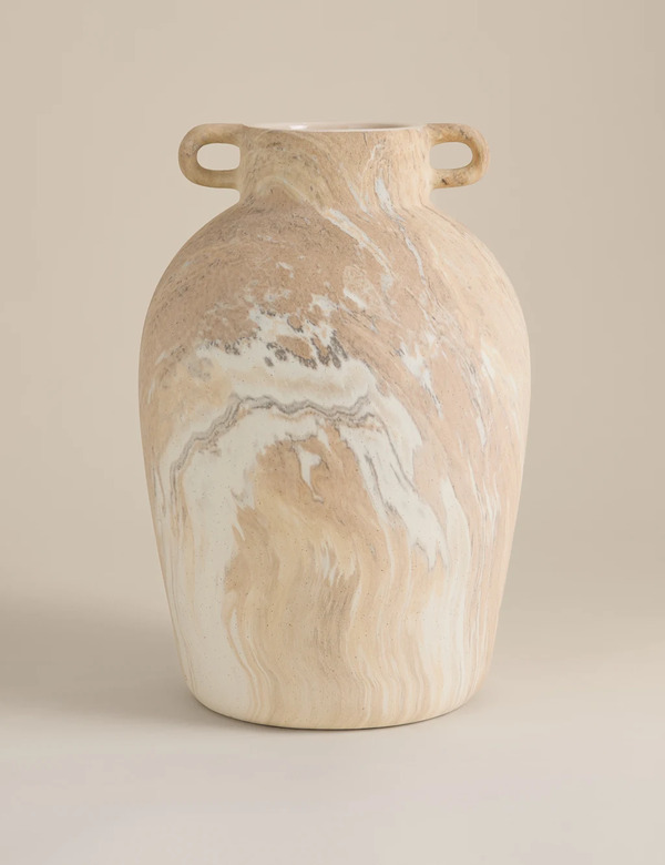 M&s Marble Effect Ceramic Vase Multi 