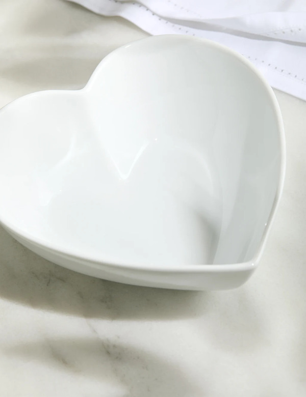  M&s Maxim Medium Heart Serving Bowl White 