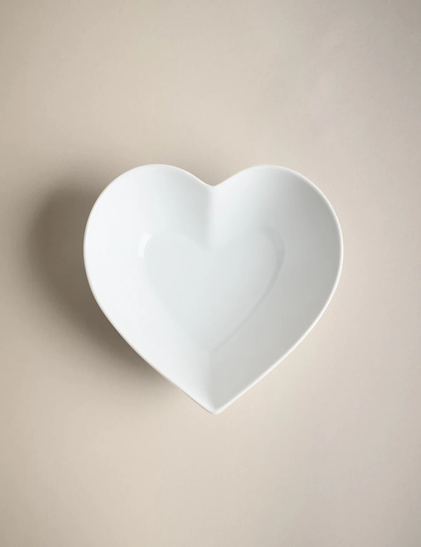  M&s Maxim Small Heart Serving Bowl White 
