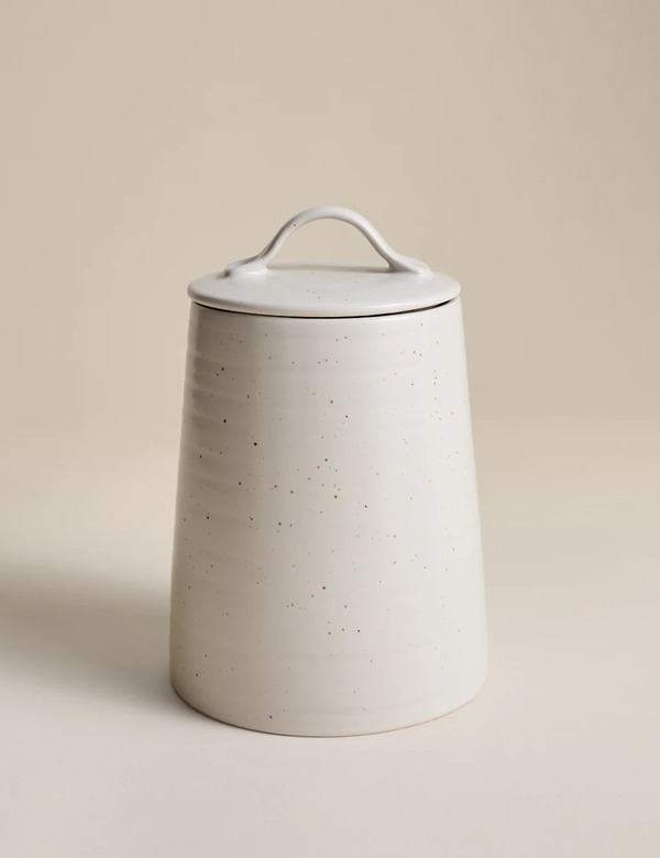  M&s Medium Ceramic Storage Jar Neutral 