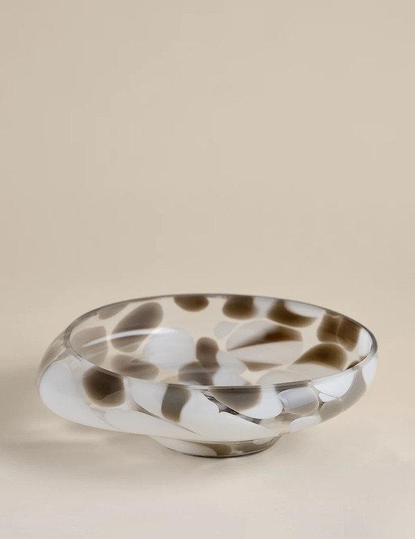  M&s Medium Confetti Glass Centrepiece Multi 