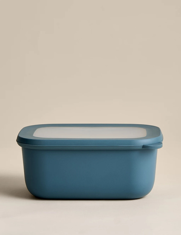  M&s Medium Plastic Storage Container Mid Blue 