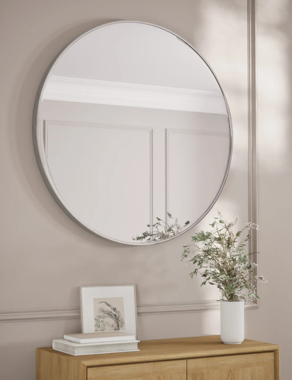  M&s Metal Circle Wall Mirror Silver 