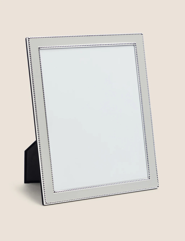  M&s Mia Beaded Photo Frame 8x10 Inch Grey 
