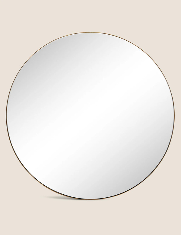  M&s Milan Large Round Mirror Gold 