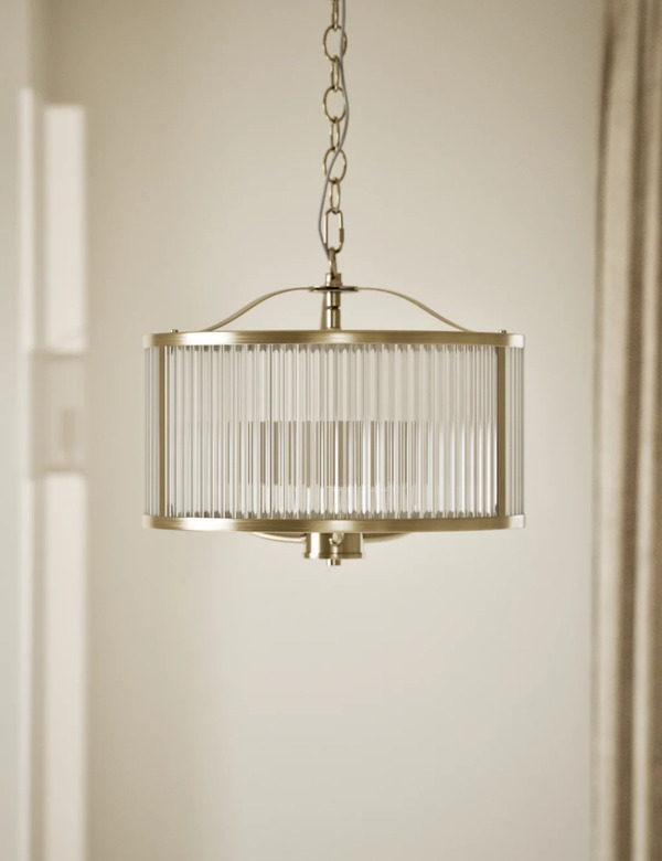  M&s Monroe Pendant Light Antique Brass 