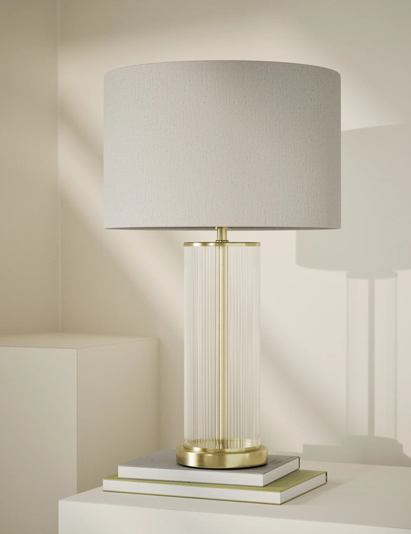  M&s Monroe Table Lamp Antique Brass 