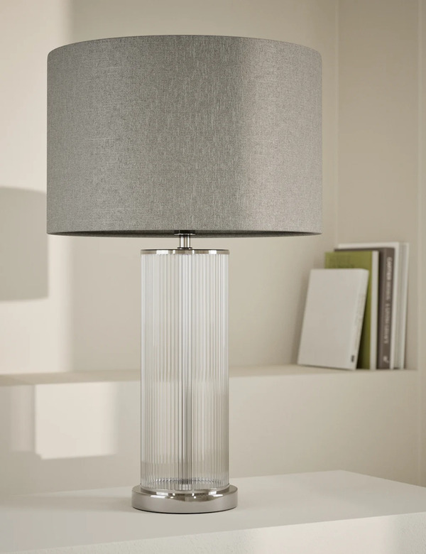  M&s Monroe Table Lamp Silver Mix 