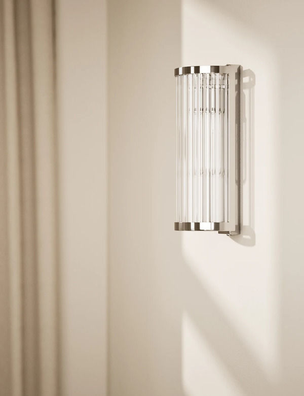 M&s Monroe Wall Light Silver 