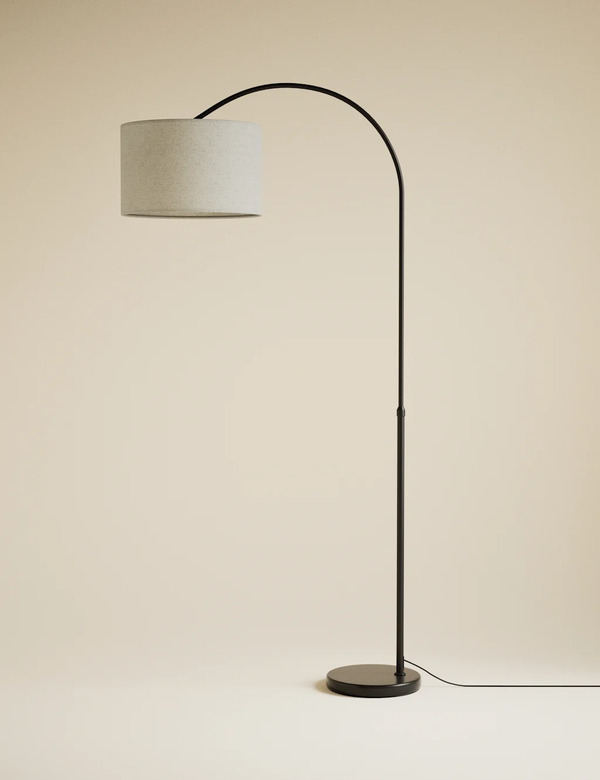  M&s Overreach Marble Base Floor Lamp Black 