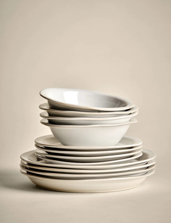  M&s 12 Piece Country Collection Dinner Set Natural 