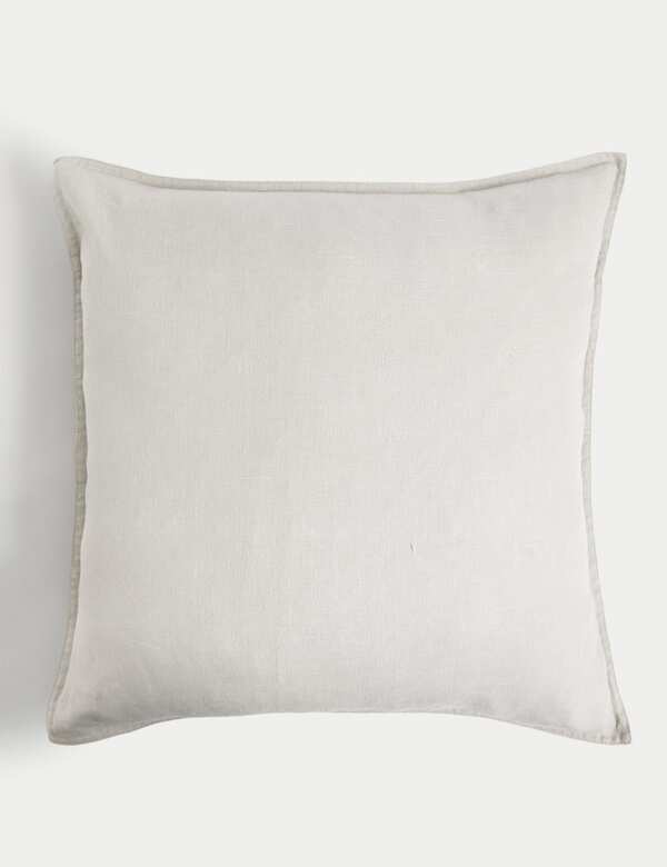  M&s Pure Linen Cushion Grey 