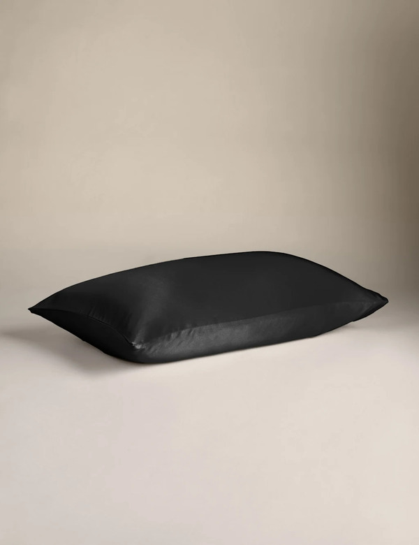 M&s Pure Mulberry Silk Pillowcase Black 