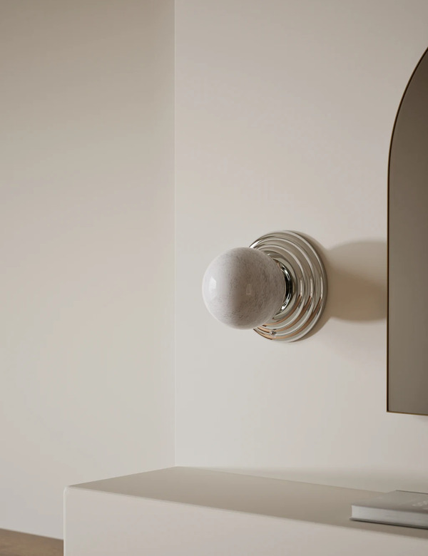  M&s Rechargeable Ribbed Wall Light Chrome 