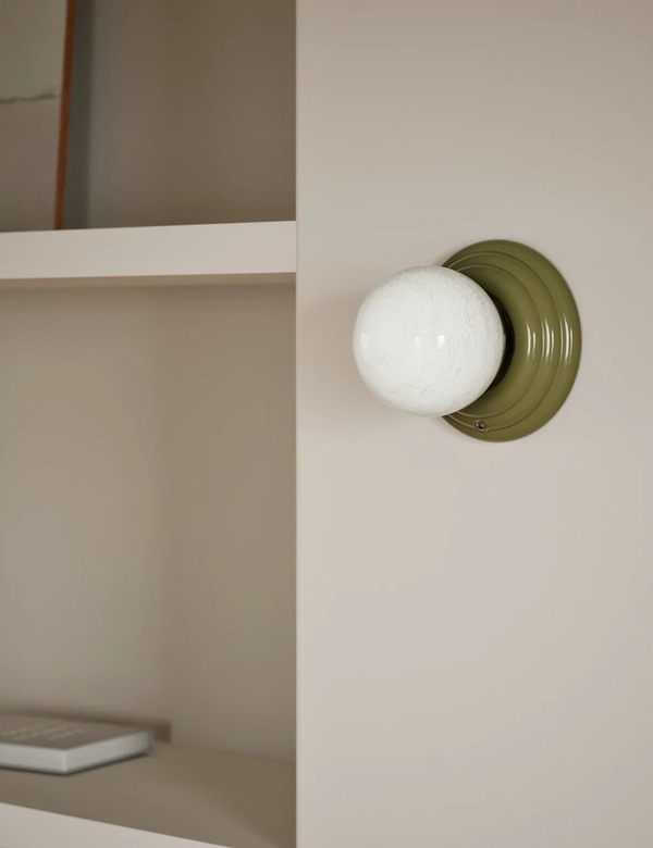  M&s Rechargeable Ribbed Wall Light Green 