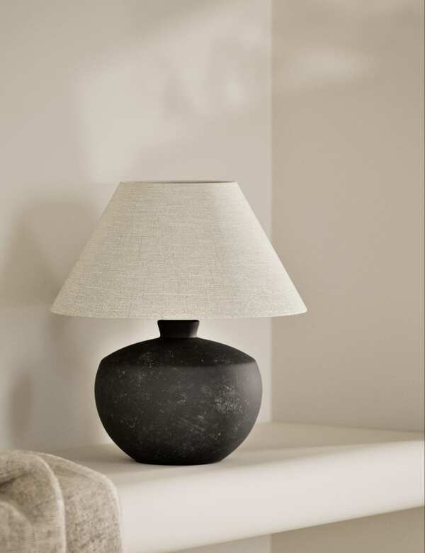  M&s Roma Urn Table Lamp Black 
