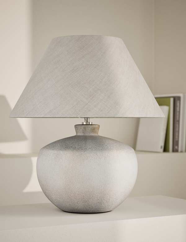 M&s Roma Urn Table Lamp White 