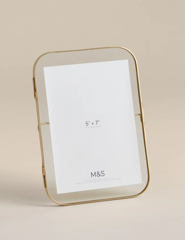  M&s Rounded Photo Frame 5x7 Inch Gold 