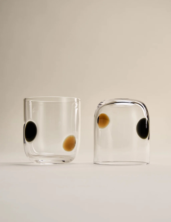  M&s Set Of 2 Dot Tumblers Multi 