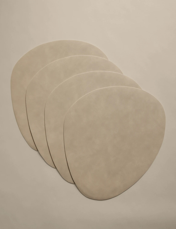  M&s Set Of 4 Faux Leather Placemats Brown 